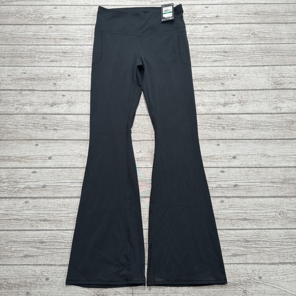 NEW Under Armour Pants Women's Large Black High Rise Meridian Flare Athleisure